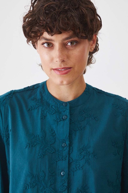 Medicine bluza din bumbac turcoaz RW24.BDD301