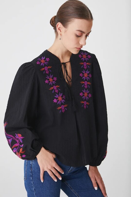 Medicine bluza din bumbac RW24.BDD606 negru