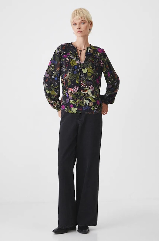 Medicine bluza flori negru RW24.BDD702