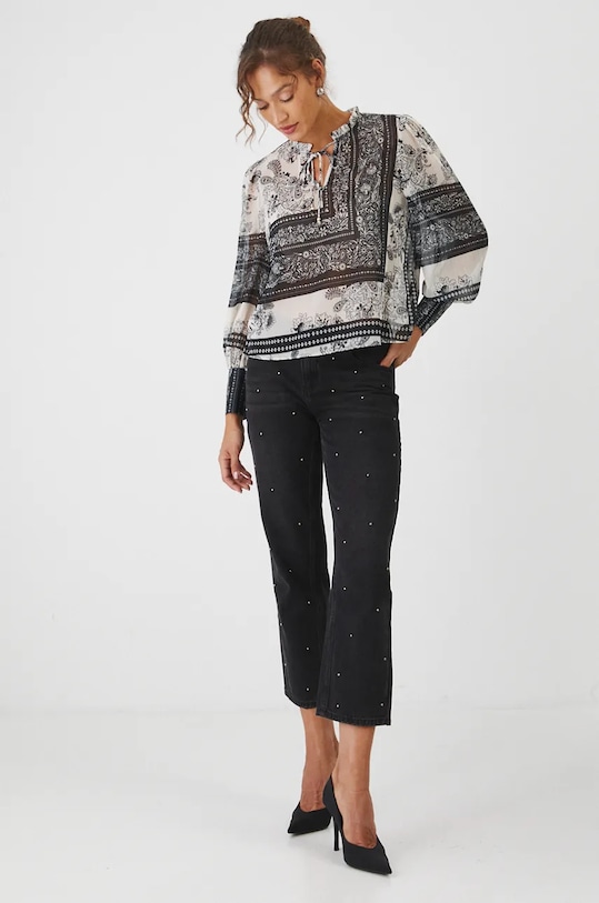 Bluzka damska regular wzorzysta kolor multicolor RW24.BDD801 multicolor RW24