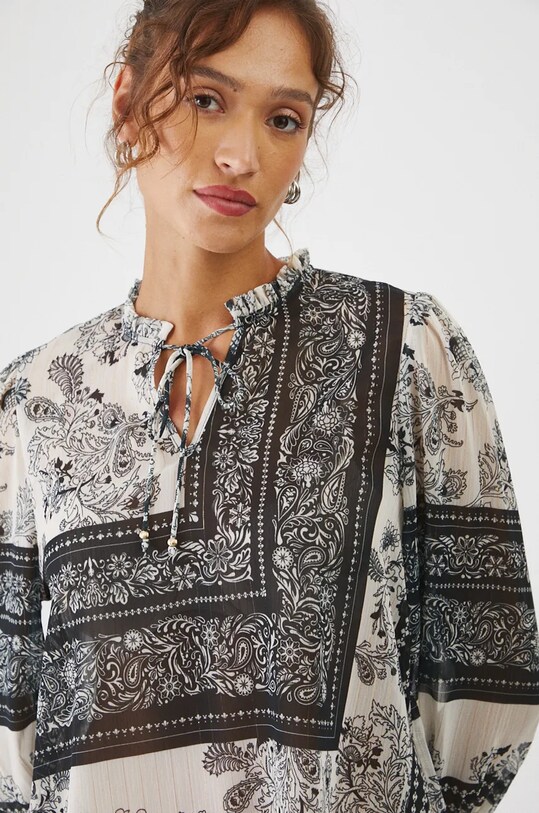 Bluzka damska regular wzorzysta kolor multicolor multicolor RW24.BDD801