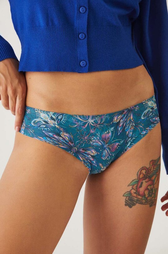 Figi damskie hipsters z motywem roślinnym i zwierzęcym (3-pack) kolor multicolor multicolor RW24.BID304