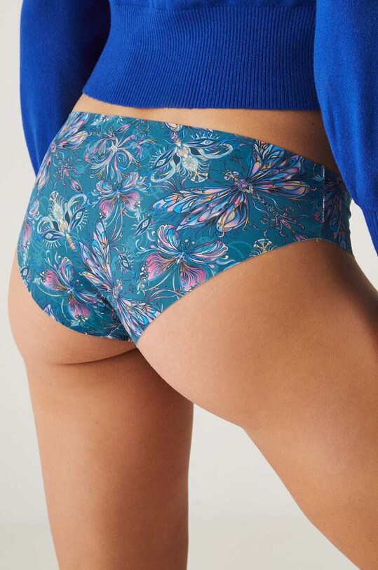 Figi damskie hipsters z motywem roślinnym i zwierzęcym (3-pack) kolor multicolor RW24.BID304