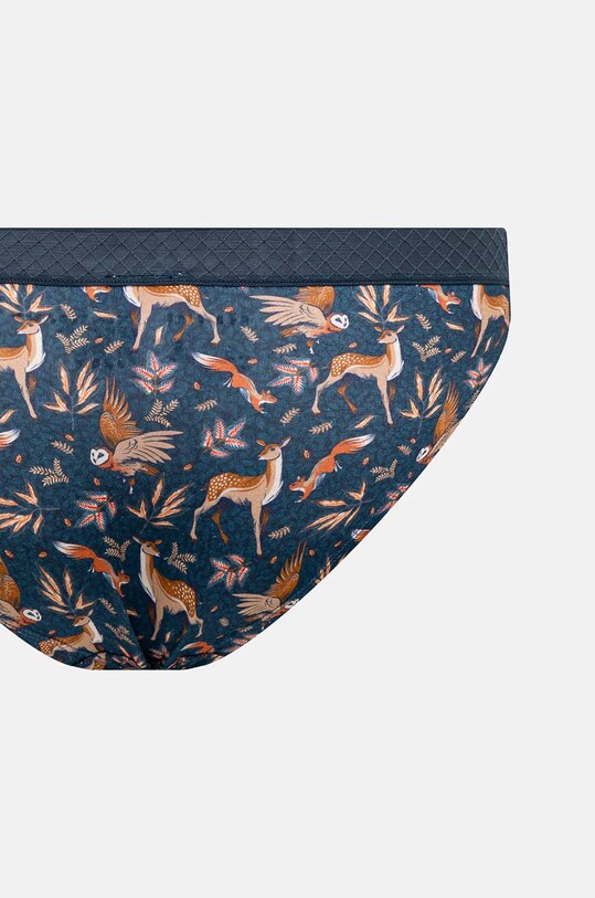 Figi bawełniane damskie briefs z domieszką elastanu wzorzyste (2-pack) kolor multicolor multicolor RW24.BID900