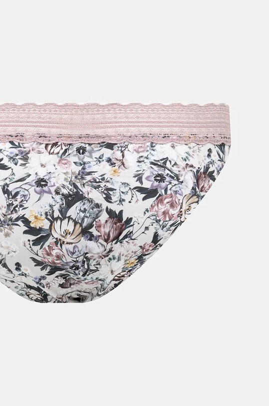 Figi bawełniane damskie briefs z domieszką elastanu wzorzyste (2-pack) kolor multicolor multicolor RW24.BID901