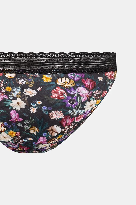 Figi bawełniane damskie briefs z domieszką elastanu wzorzyste (2-pack) kolor multicolor RW24.BID901 multicolor