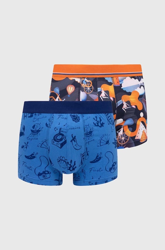Bokserki bawełniane męskie z kolekcji Magia Miejsc (2-pack) kolor multicolor dzianina multicolor RW24.BIM150