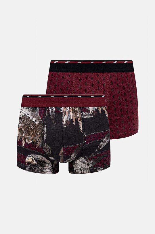 Bokserki bawełniane z domieszką elastanu z motywem zwierzęcym (2-pack) kolor multicolor dzianina multicolor RW24.BIM301