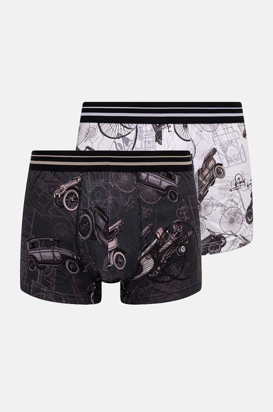 Bokserki bawełniane z domieszką elastanu z kolekcji Science (2-pack) kolor multicolor dzianina multicolor RW24.BIM350