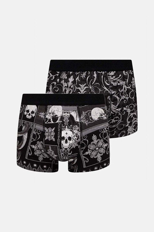 Bokserki bawełniane męskie z domieszką elastanu wzorzyste (2-pack) kolor multicolor dzianina multicolor RW24.BIM507