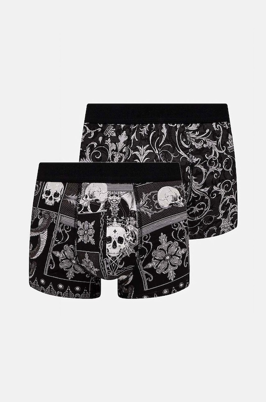 Bavlněné boxerky pánské s příměsí elastanu se vzorem (2-pack) více barev 2-pack vícebarevná RW24.BIM507