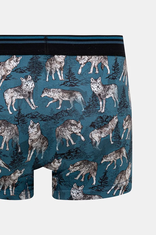 Bokserki bawełniane męskie z domieszką elastanu z motywem zwierzęcym (2-pack) kolor multicolor RW24.BIM705 multicolor