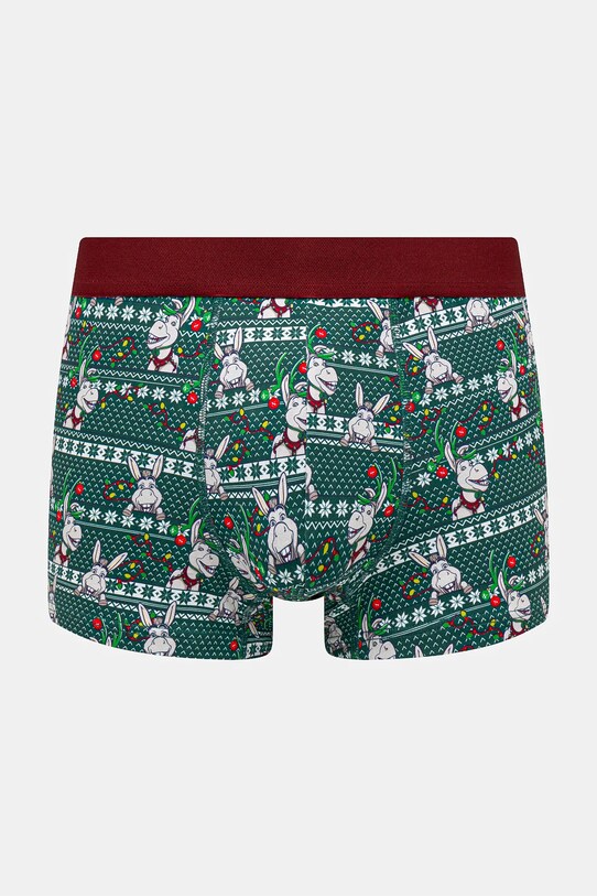 Odzież Bokserki bawełniane męskie z domieszką elastanu świąteczne Shrek (2-pack) kolor multicolor RW24.BIM951 multicolor