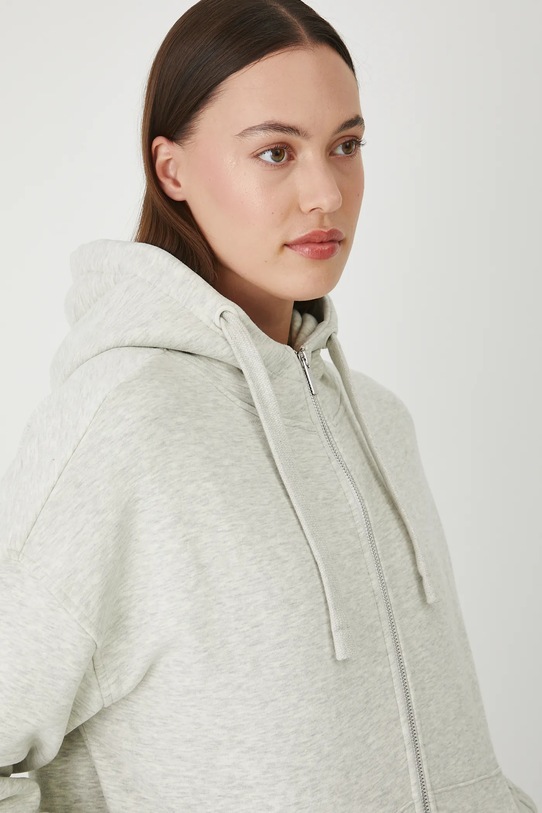 Bluza damska z kapturem melanżowa beżowy RW24.BLD020