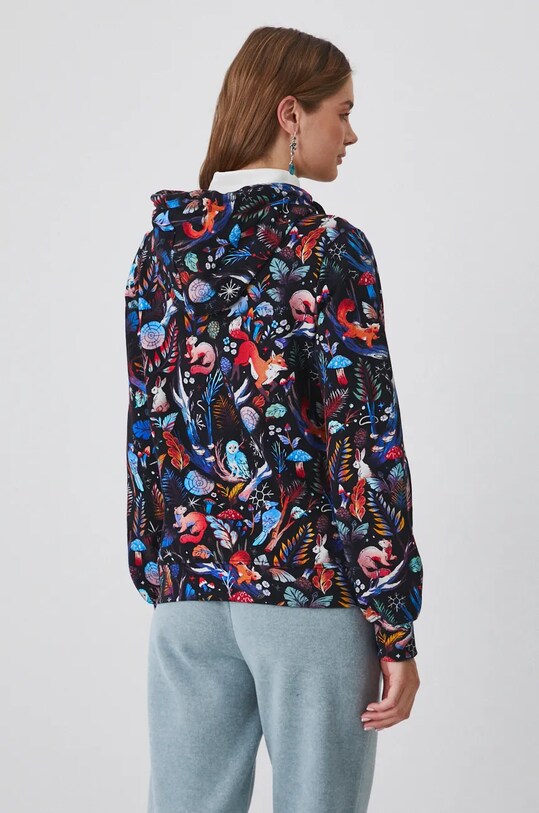 Odzież Bluza bawełniana damska wzorzysta kolor multicolor RW24.BLD090 multicolor