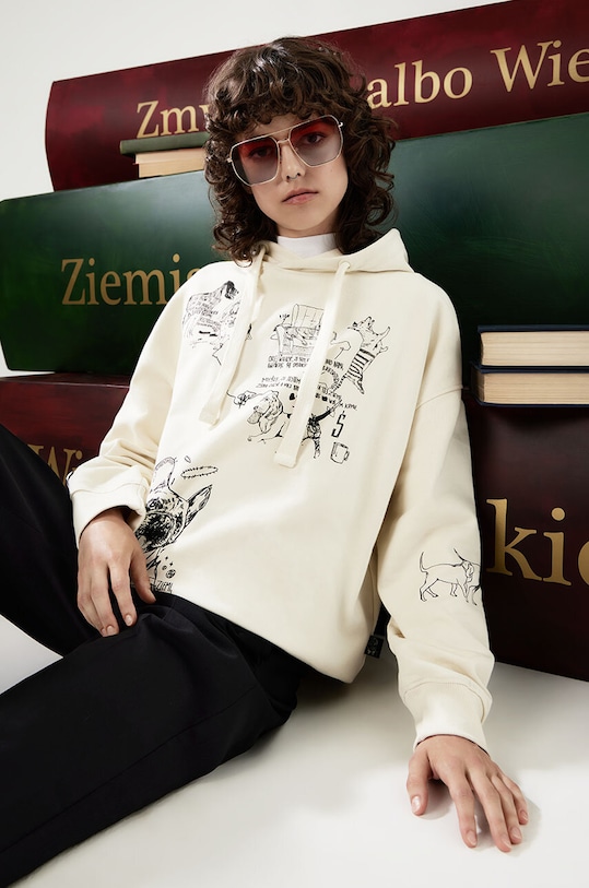 Bluza damska – Medicine z okazji roku Miłosza, kolor beżowy pozostałe beżowy RW24.BLD650