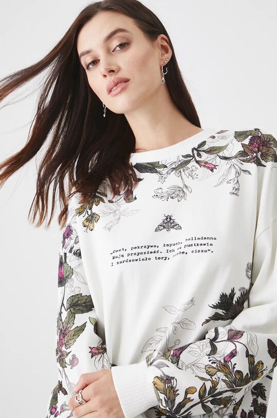 Bluza damska – Medicine z okazji roku Miłosza, kolor beżowy RW24.BLD651 beżowy RW24