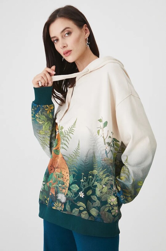Bluza damska z kolekcji Together For Nature kolor beżowy RW24.BLD700 beżowy RW24