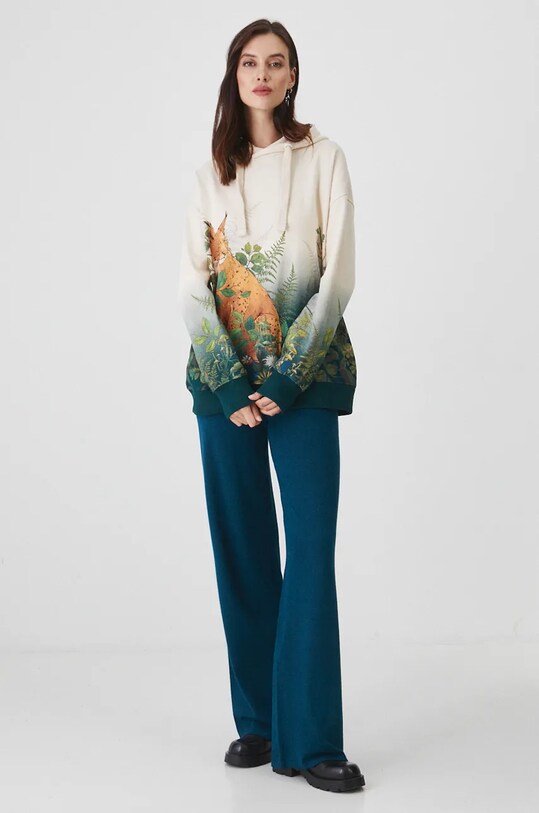 Odzież Bluza damska z kolekcji Together For Nature kolor beżowy RW24.BLD700 beżowy