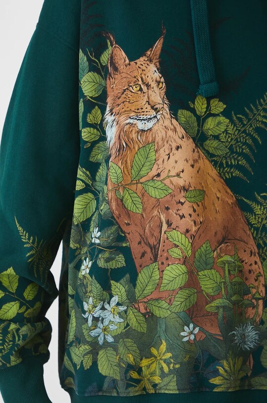 Bluza damska z kolekcji Together For Nature kolor turkusowy RW24.BLD700