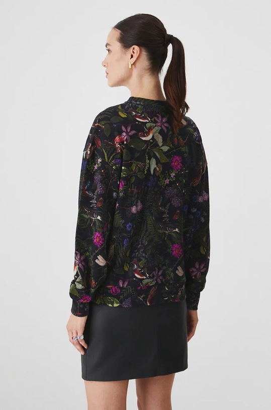Odzież Bluza damska wzorzysta kolor czarny RW24.BLD702 czarny