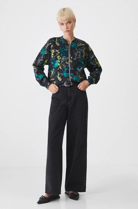 Bluza damska wzorzysta kolor czarny wzorzyste czarny RW24.BLD702
