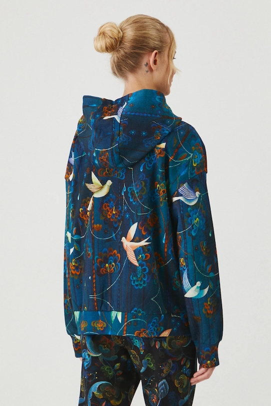 Bavlnená mikina dámska z kolekcie Karolina Matyjaszkowicz x Medicine tyrkysová farba tyrkysová RW24.BLDB51