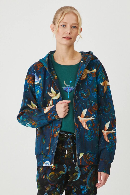Bluza bawełniana damska z kolekcji Karolina Matyjaszkowicz x Medicine kolor turkusowy RW24.BLDB51 turkusowy
