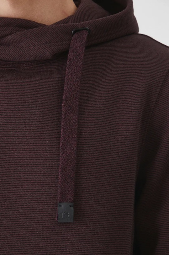 Bluza męska z kapturem wzorzysta kolor bordowy RW24.BLM070 bordowy
