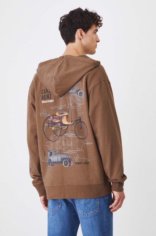 Bluza męska z kolekcji Science kolor brązowy brązowy RW24.BLM450