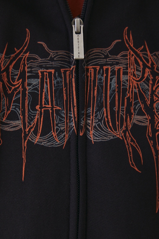 Bluza męska z kapturem z nadrukiem kolor czarny RW24.BLM502 czarny