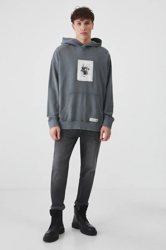 Odzież Bluza męska z kolekcji Zdzisław Beksiński x Medicine kolor niebieski RW24.BLM851 niebieski