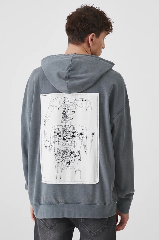 Bluza męska z kolekcji Zdzisław Beksiński x Medicine kolor niebieski niebieski RW24.BLM851