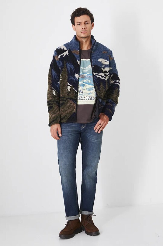 Mikina pánska s textúrou RW24.BLM900 viacfarebná RW24