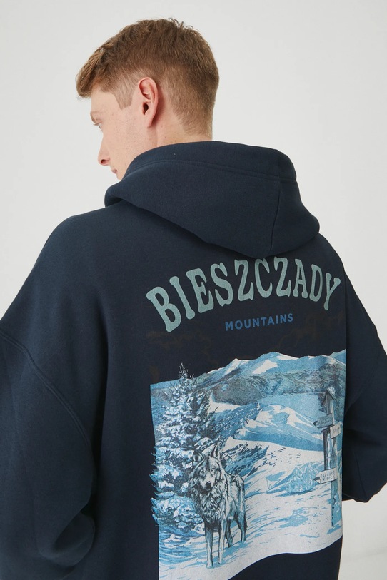 Medicine bluza z kapturem granatowy RW24.BLM903
