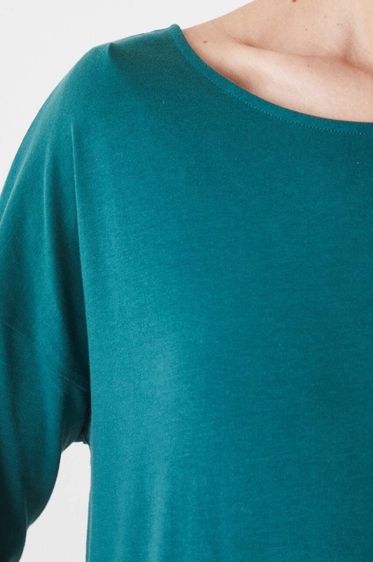 Longsleeve bawełniany z domieszką elastanu kolor zielony RW24.BUD041 zielony