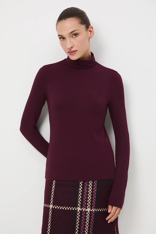 Odzież Longsleeve damski gładki RW24.BUD071 bordowy