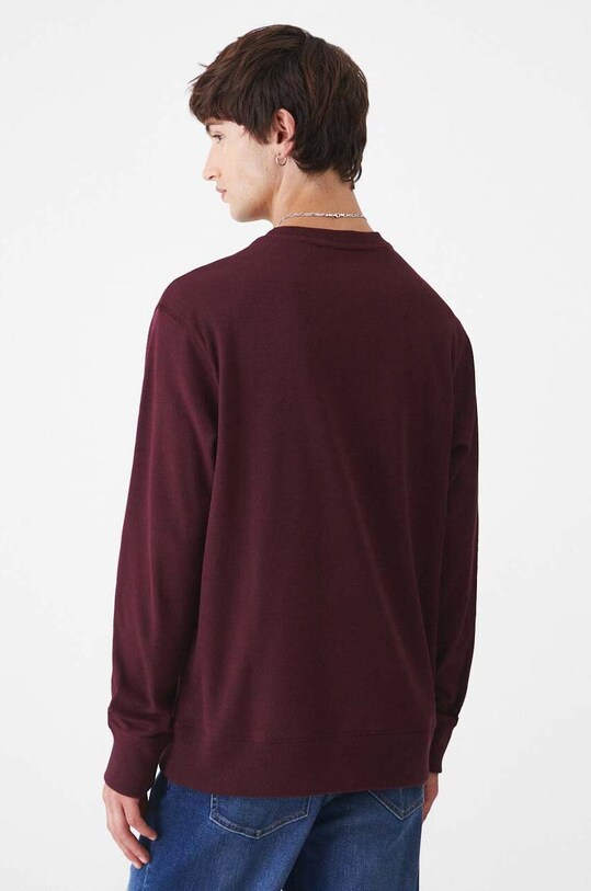 Odzież Longsleeve męski z fakturą kolor bordowy RW24.BUM051 bordowy