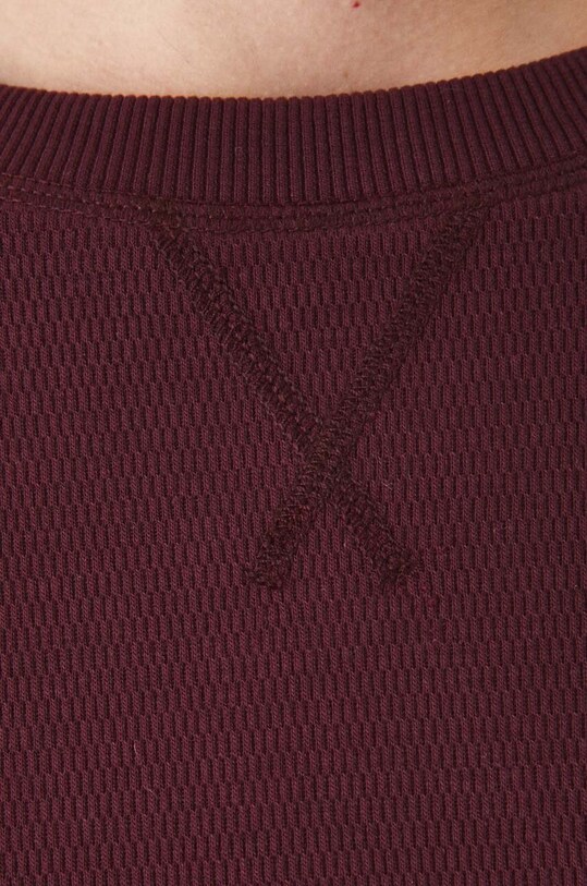 Longsleeve męski z fakturą kolor bordowy RW24.BUM051