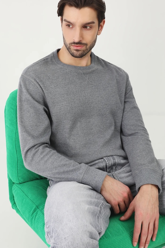 Longsleeve męski z fakturą kolor szary RW24.BUM051 szary RW24