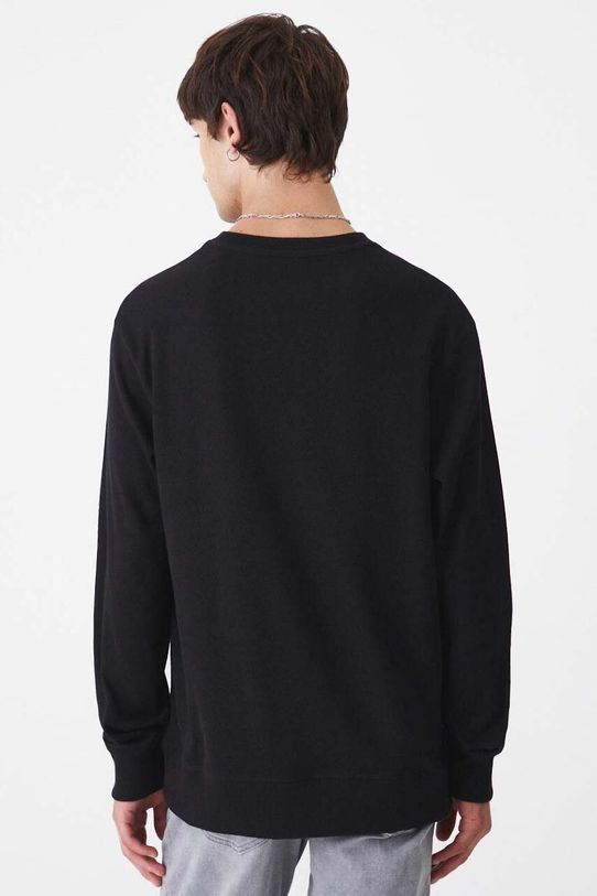 Odzież Longsleeve męski z fakturą kolor czarny RW24.BUM051 czarny