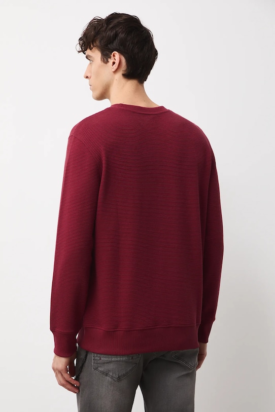 Odzież Longsleeve męski prążkowany kolor bordowy RW24.BUM061 bordowy