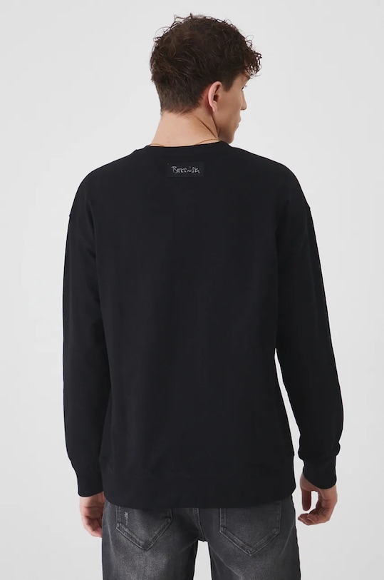 Odzież Longsleeve męski z kolekcji Zdzisław Beksiński x Medicine kolor czarny RW24.BUM850 czarny