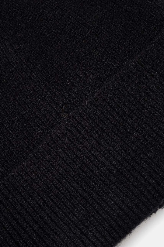Czapka damska beanie prążkowana z wiskozą kolor czarny czarny RW24.CAD041