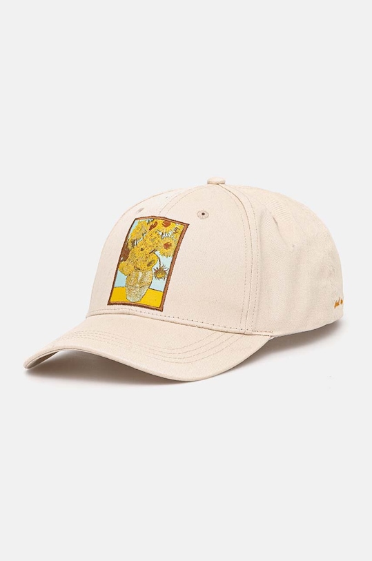 Bavlnená šiltovka dámska z kolekcie Eviva L'arte béžová farba bavlna béžová RW24.CAD450