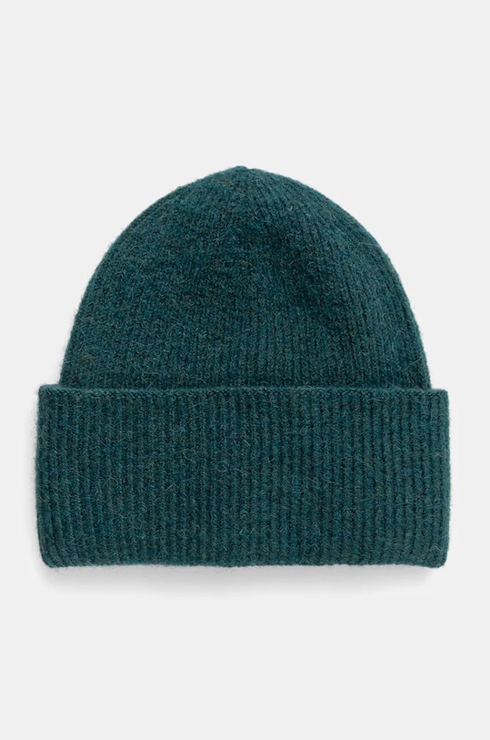 Čiapka so zmesou ovčej vlny a vlny alpaky Čiapka tyrkysová farba stredne hrubá tyrkysová RW24.CAD700