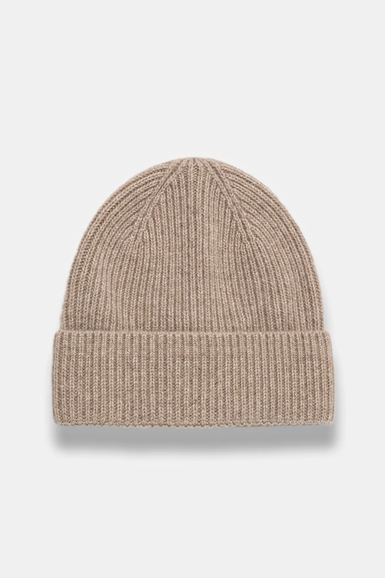 Czapka z kaszmiru damska beanie kolor beżowy RW24.CAD800 beżowy RW24