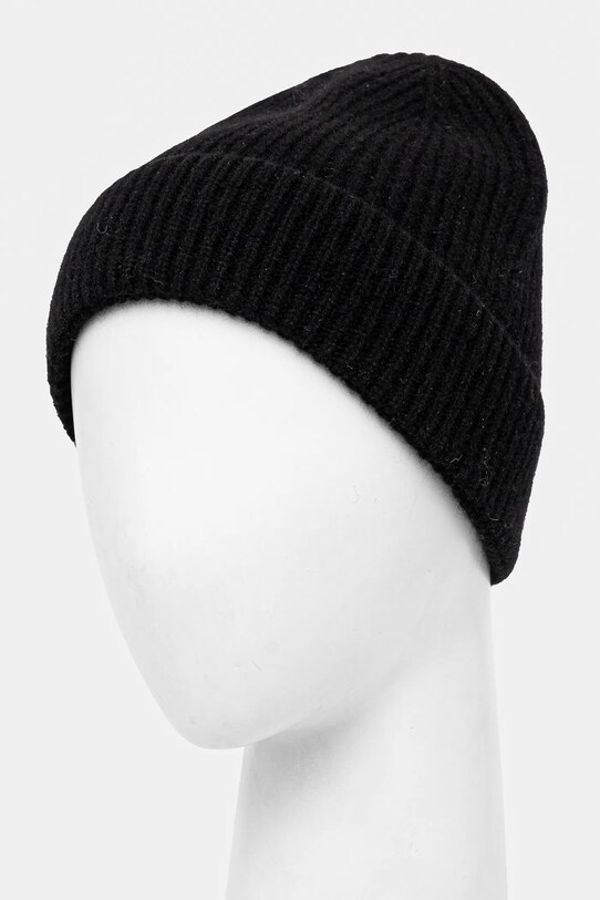 Akcesoria Czapka z kaszmiru damska beanie kolor czarny RW24.CAD800 czarny