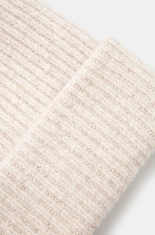 Akcesoria Czapka damska beanie prążkowana kolor beżowy RW24.CAD808 beżowy