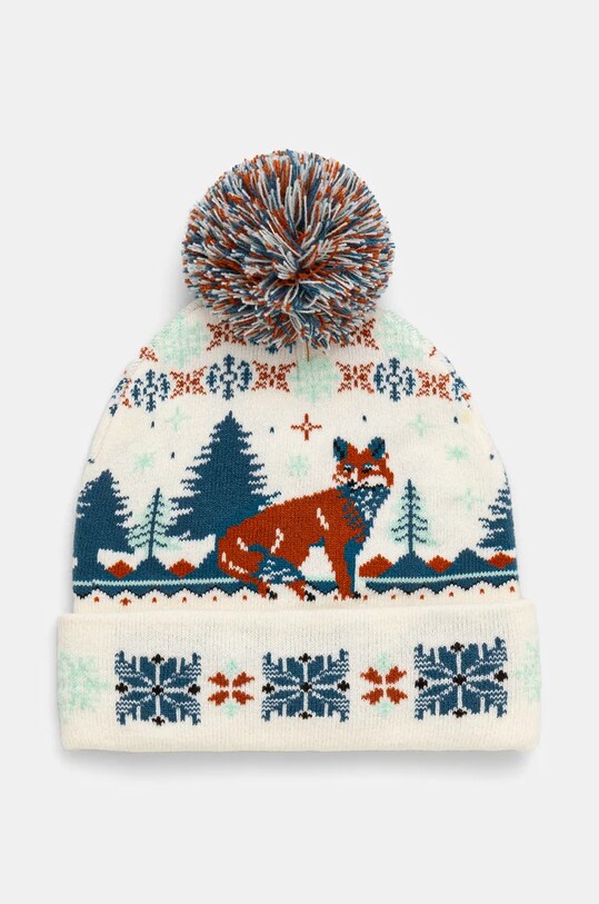 Czapka damska beanie z pomponem kolor multicolor pozostałe multicolor RW24.CAD900